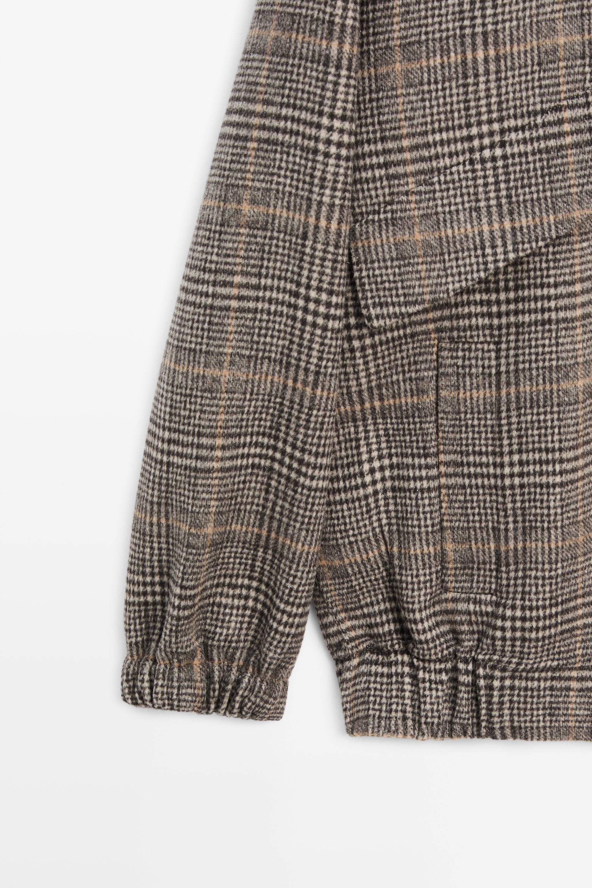Veste bomber à carreaux